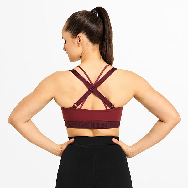 Better Bodies Waverly Sports Bra - Sangria Red Detail 2
