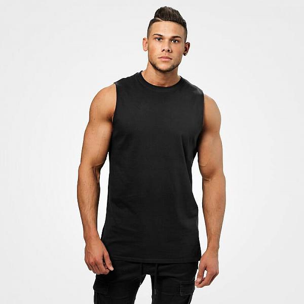 Better Bodies Bronx Tank - Washed Black Detail 1